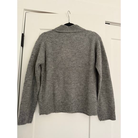 $128 New Everlane The Oversized Polo in Alpaca - Heather Grey Small - Picture 8 of 15